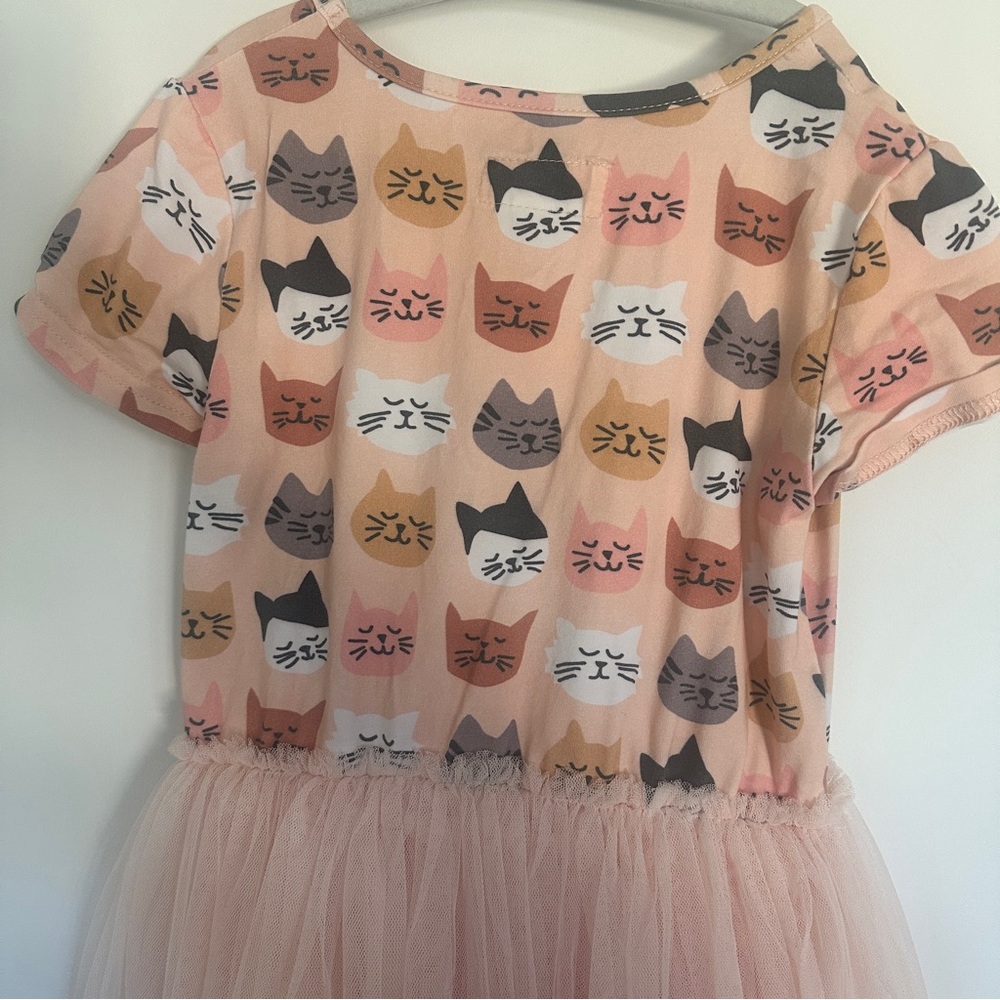 Taylor Joelle Adorable Cat Kitty Print Pink Tulle Twirl Dress 8 - Picture 4 of 7